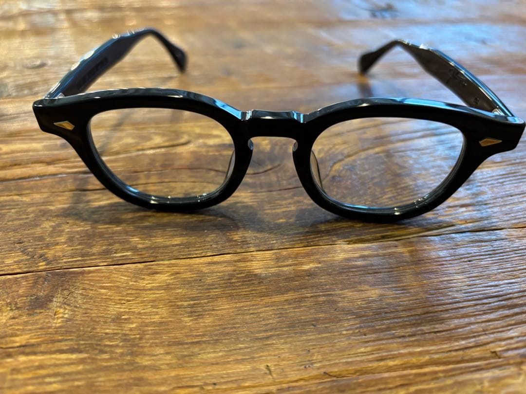 JULIUS TART OPTICAL AR ブラックメガネ ケース付き