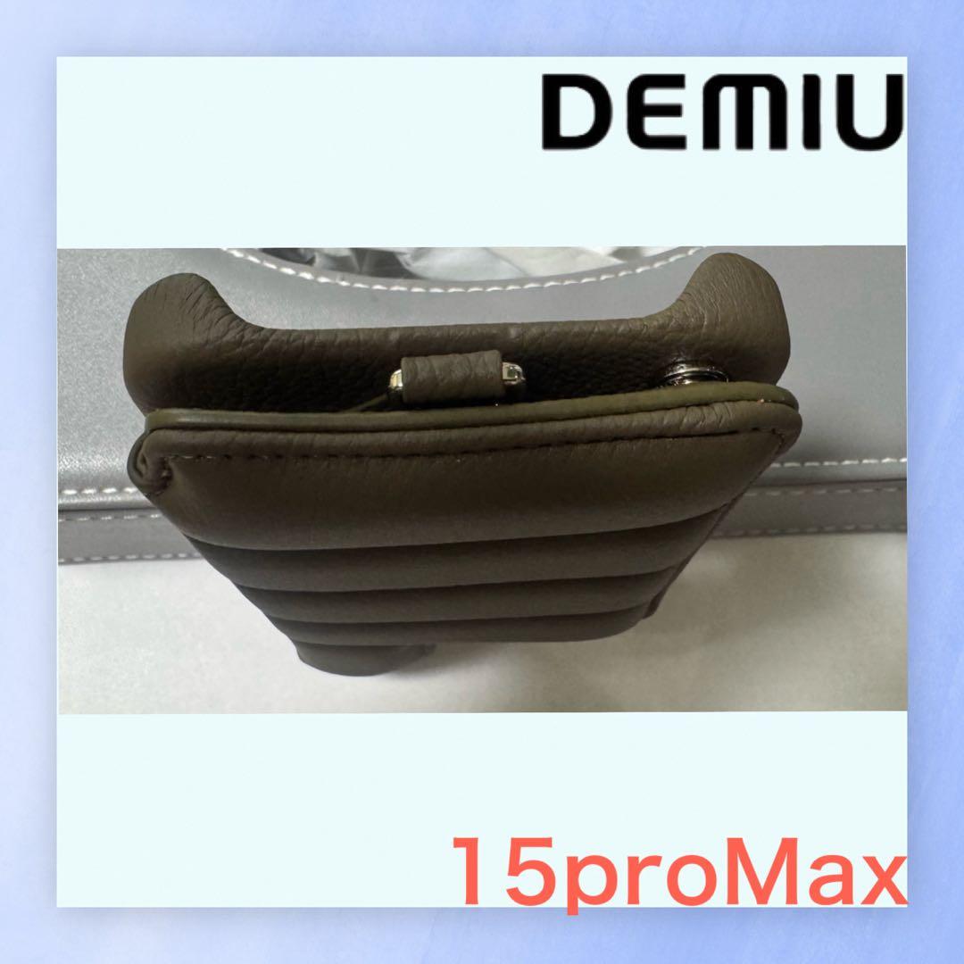 DEMIU 背面手帳型ケース iPhone15proMax エトープ高級 携帯