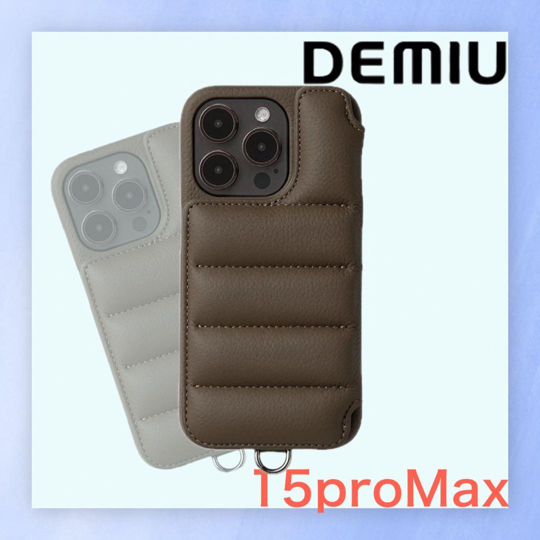 DEMIU 背面手帳型ケース iPhone15proMax エトープ高級 携帯