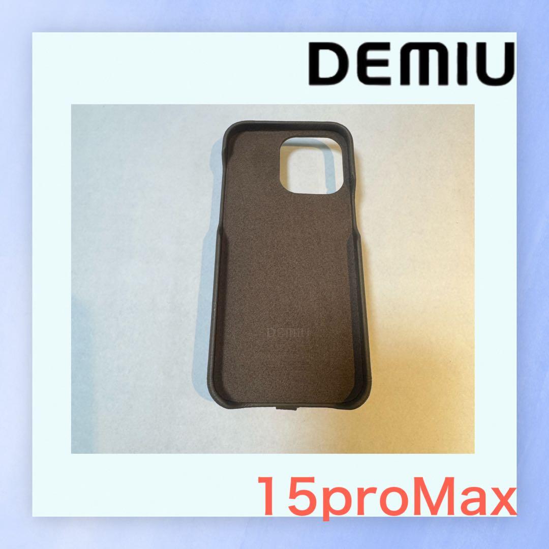 DEMIU 背面手帳型ケース iPhone15proMax エトープ高級 携帯