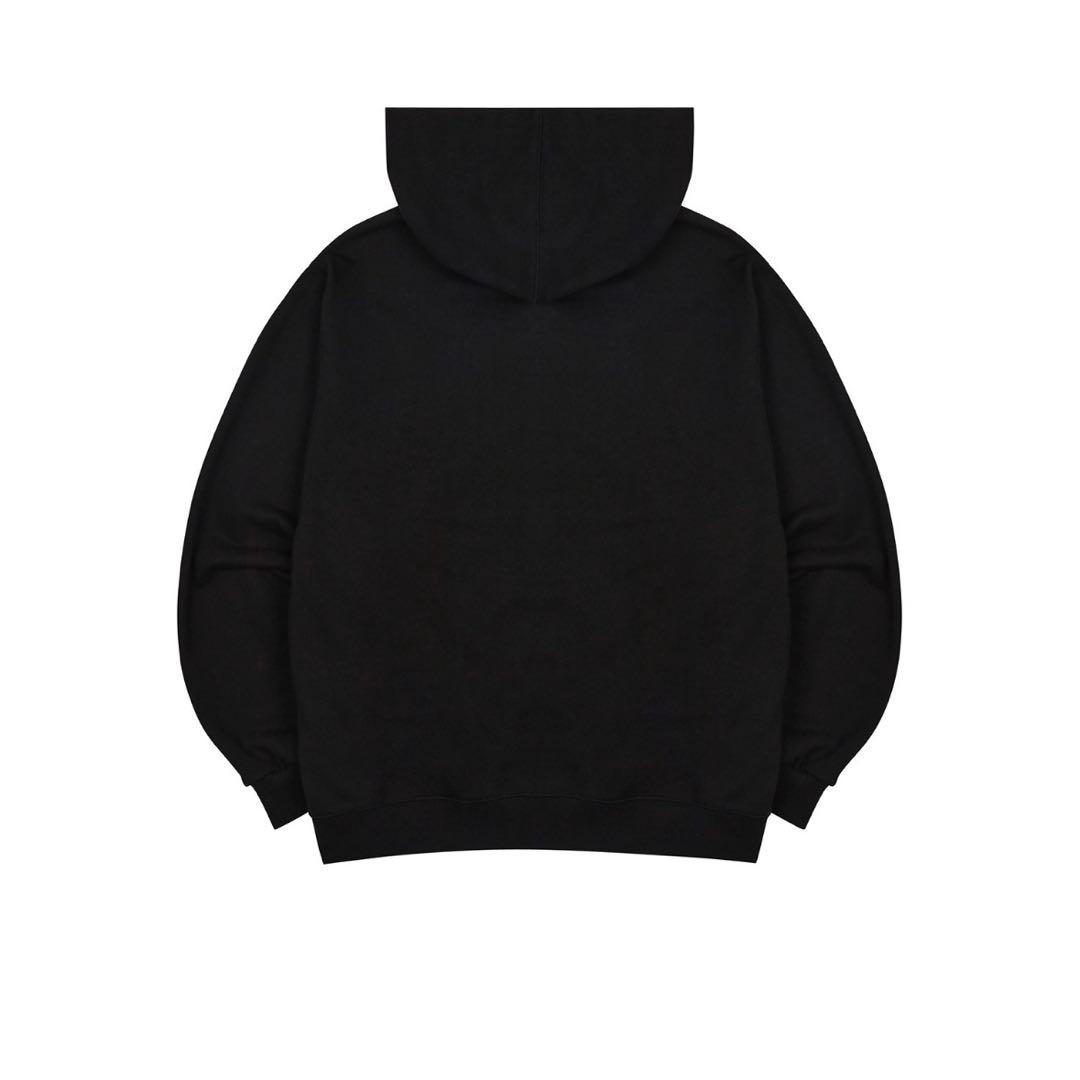 LUVISTRUE フード　ジップアップ パーカー　黒