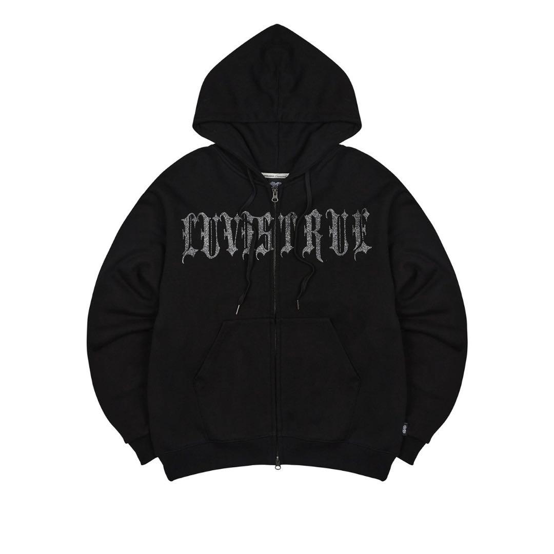 LUVISTRUE フード　ジップアップ パーカー　黒