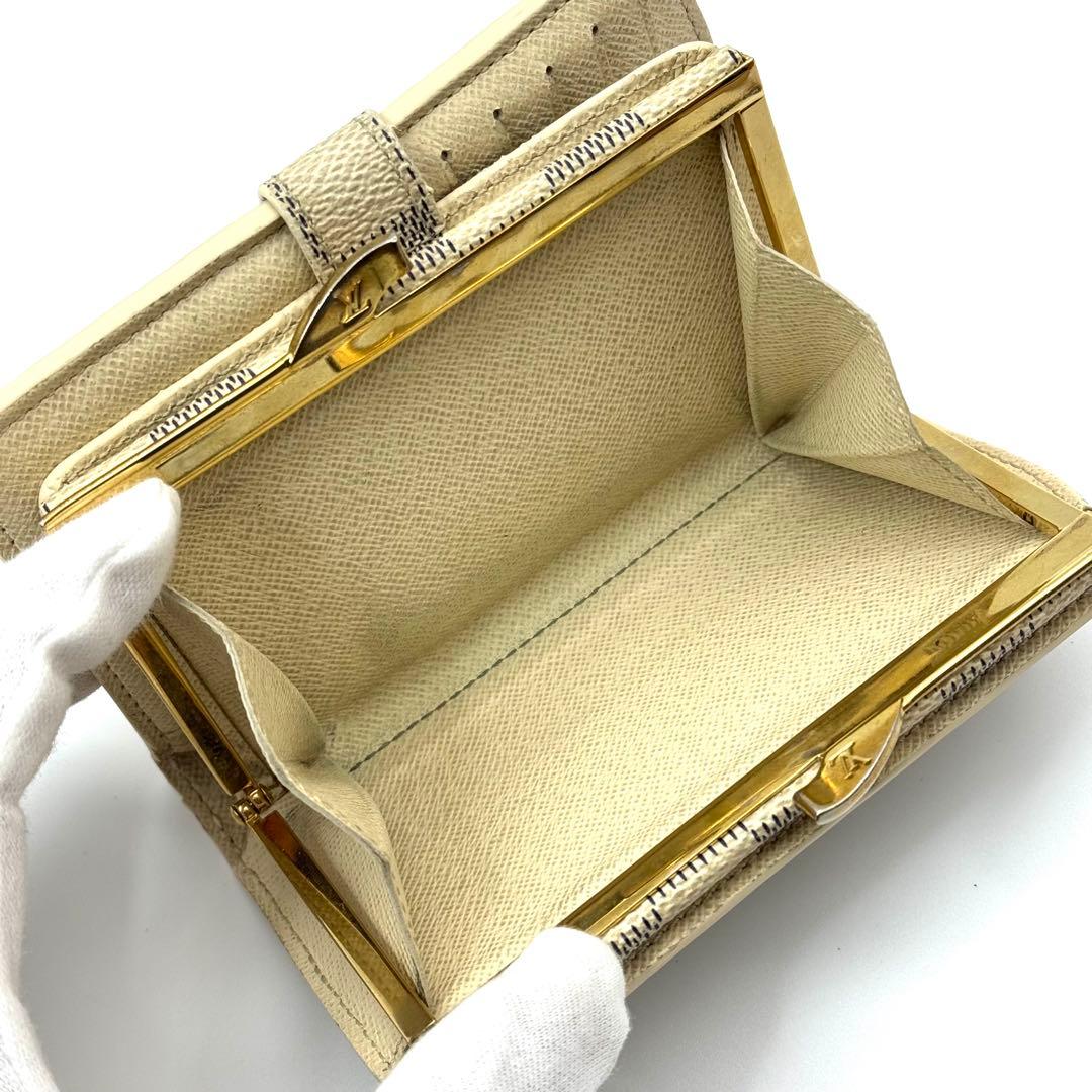 【新型美品】 ルイヴィトン ダミエアズール ポルトフォイユ ヴィエノワ がま口