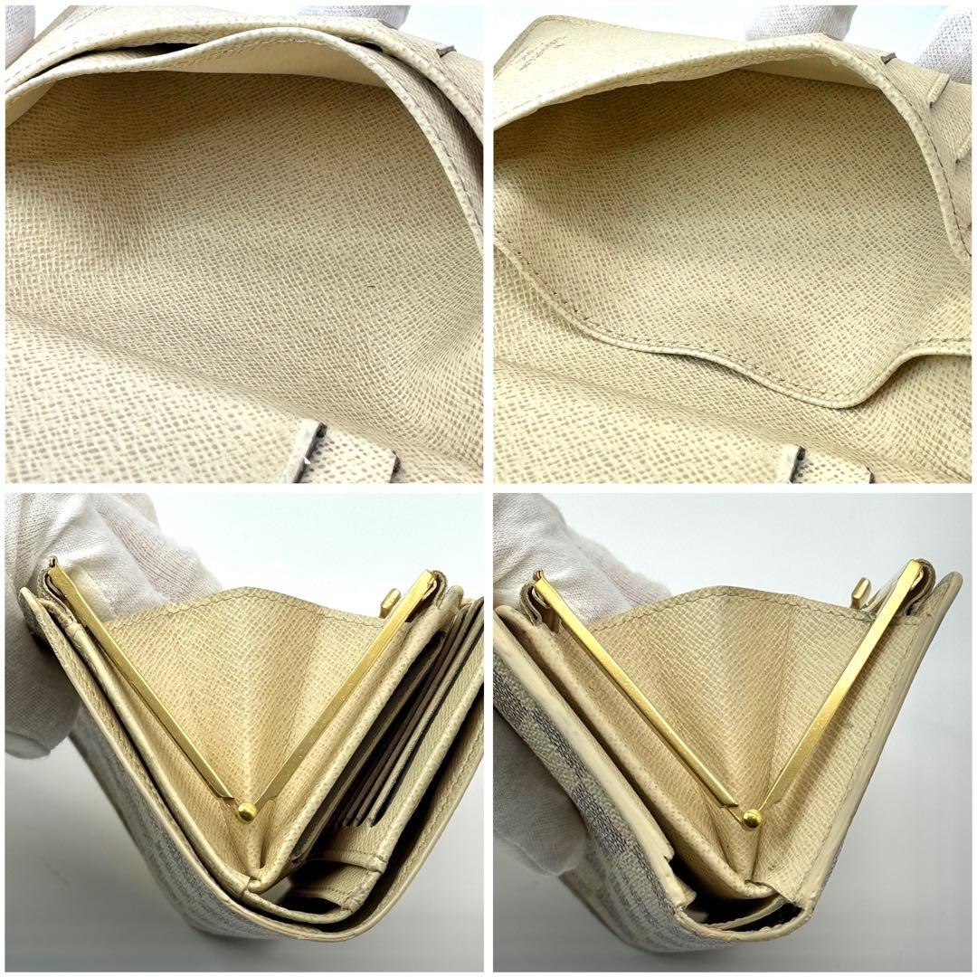 【新型美品】 ルイヴィトン ダミエアズール ポルトフォイユ ヴィエノワ がま口