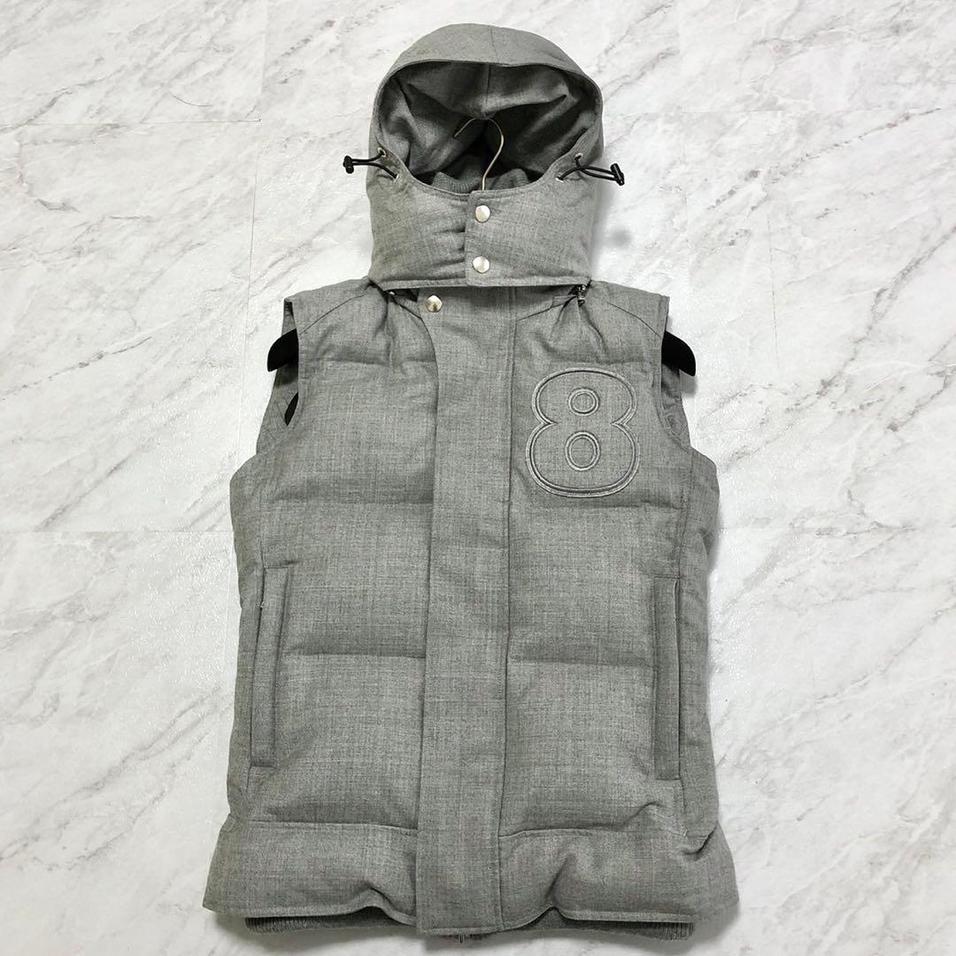 【超希少】MUTA × AKM ダウンベスト 2way ロゴ カシミヤ L