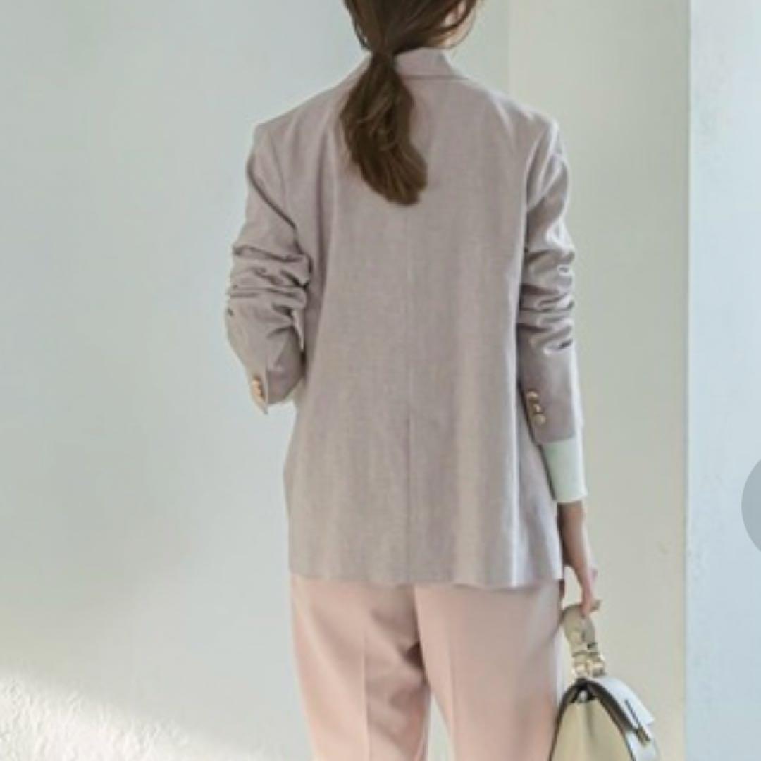 美品✨ NOBLE ノーブル リネン 金ボタン ダブル テーラードジャケット