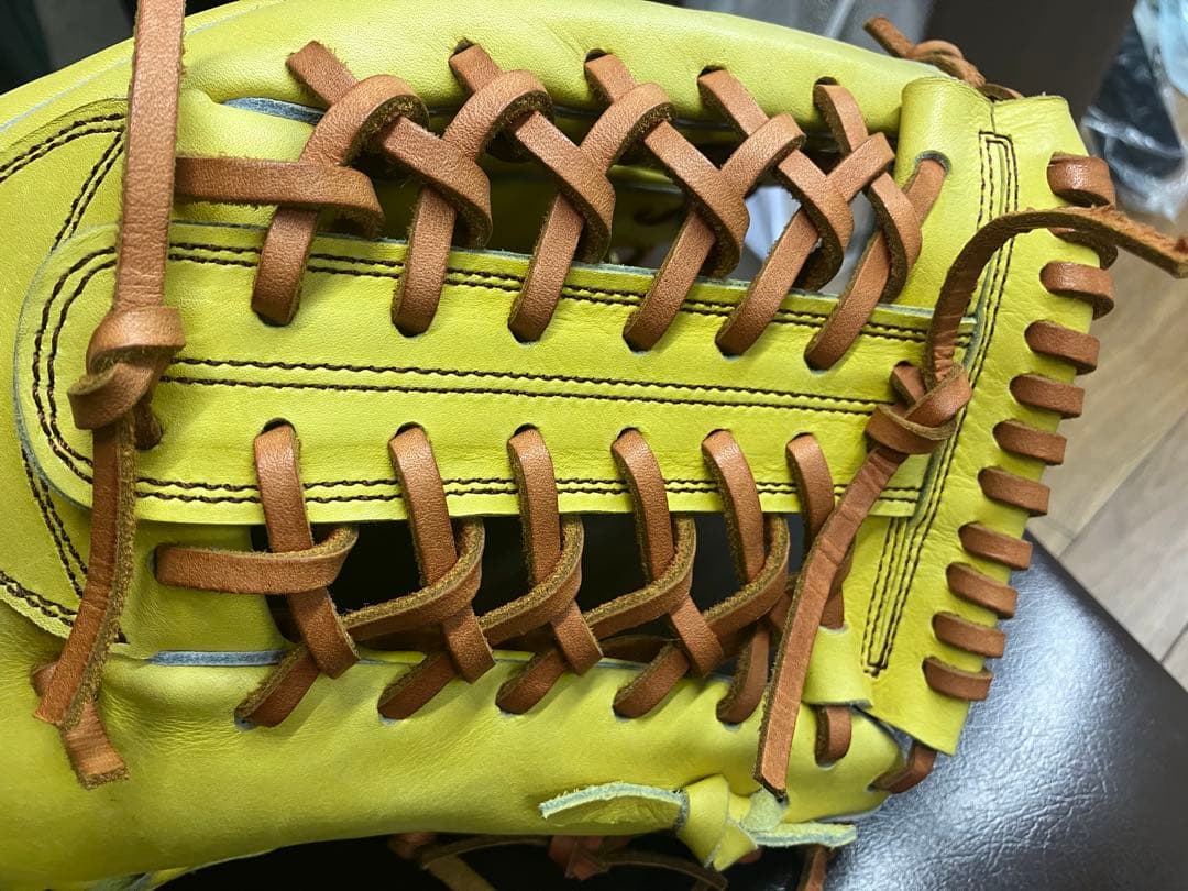 イエロー Ibaraki 硬式野球グローブ