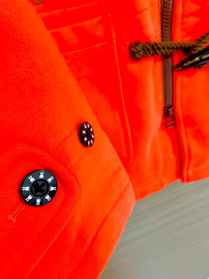 【一点モノ】オレンジ ダッフルコート ウサギロゴ付き【サンプル品レア】cune