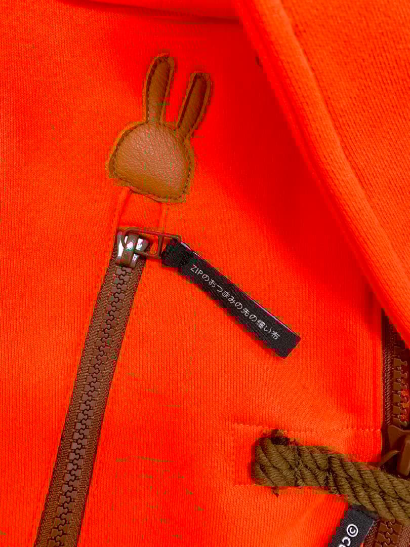 【一点モノ】オレンジ ダッフルコート ウサギロゴ付き【サンプル品レア】cune