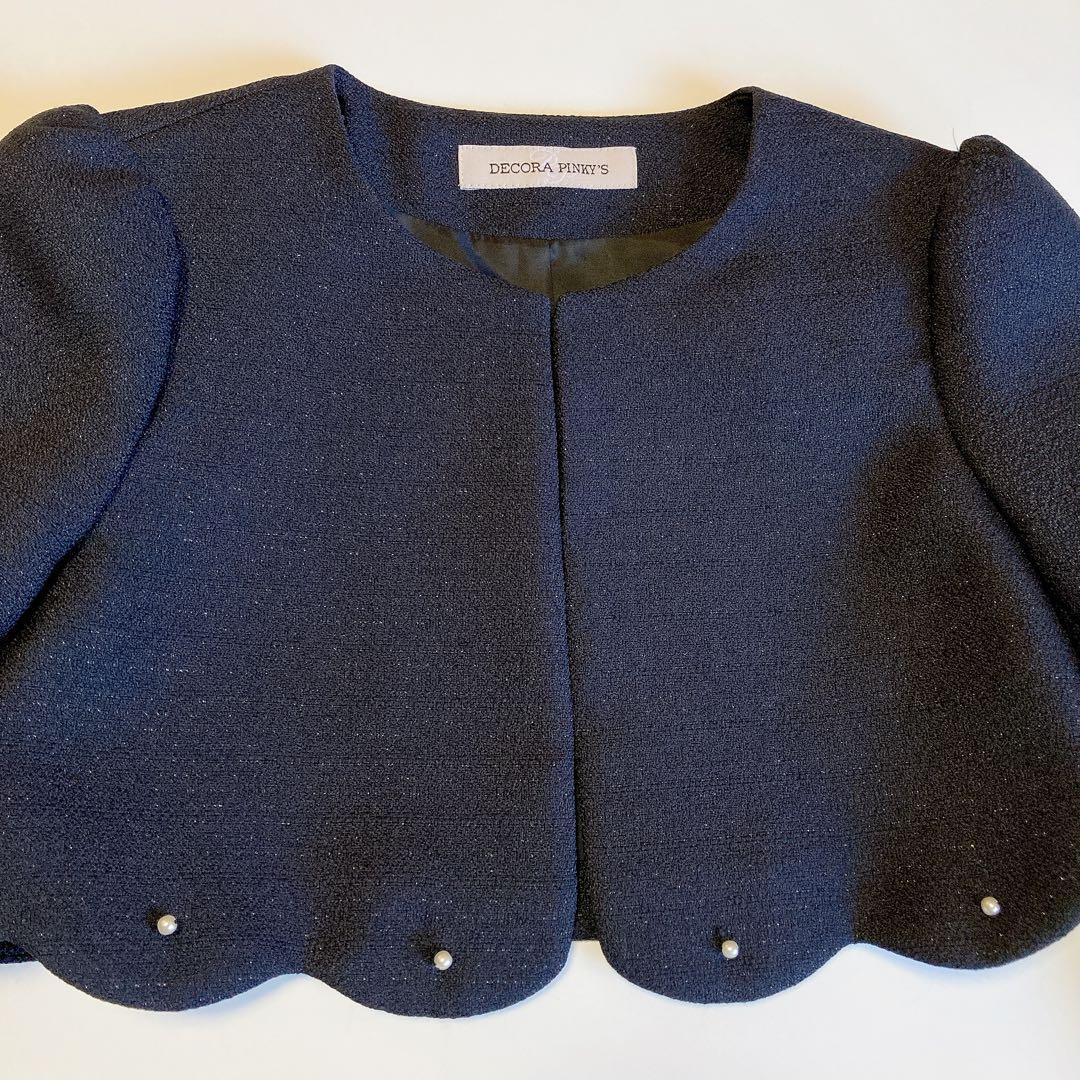 120size ホワイト×ネイビー 入学 卒園 発表会 フォーマル