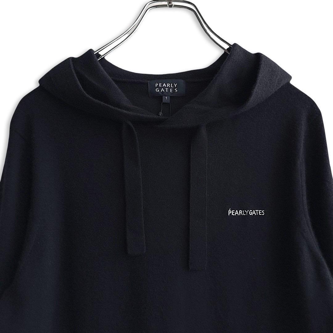 449 パーリーゲイツ 定価49,500円 カシミヤニットパーカー 紺 0 S