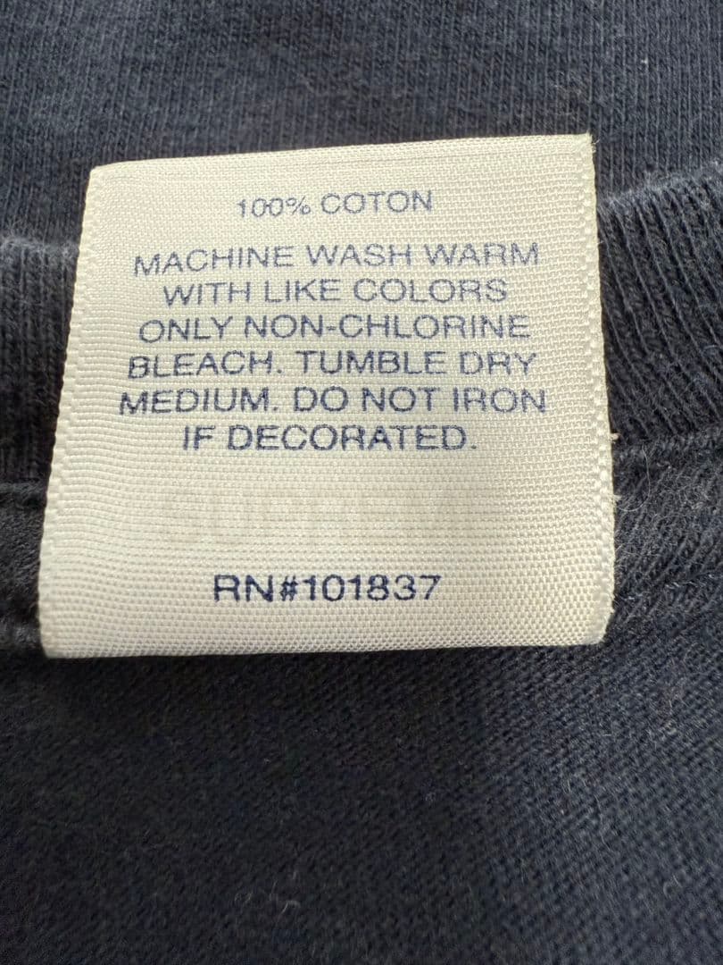 Supreme ネイビー ロゴロングスリーブTシャツ　美品　長袖