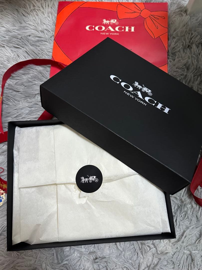 COACH リバーシブル カシミヤ マフラー