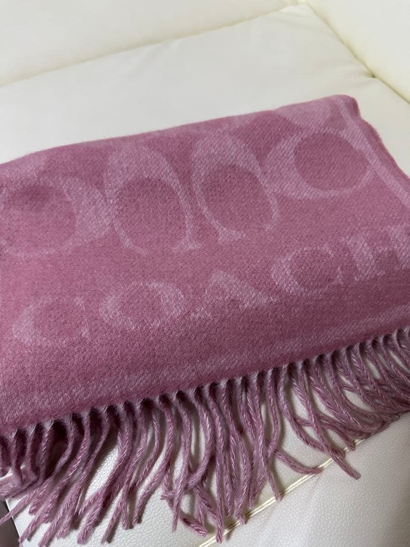 COACH リバーシブル カシミヤ マフラー