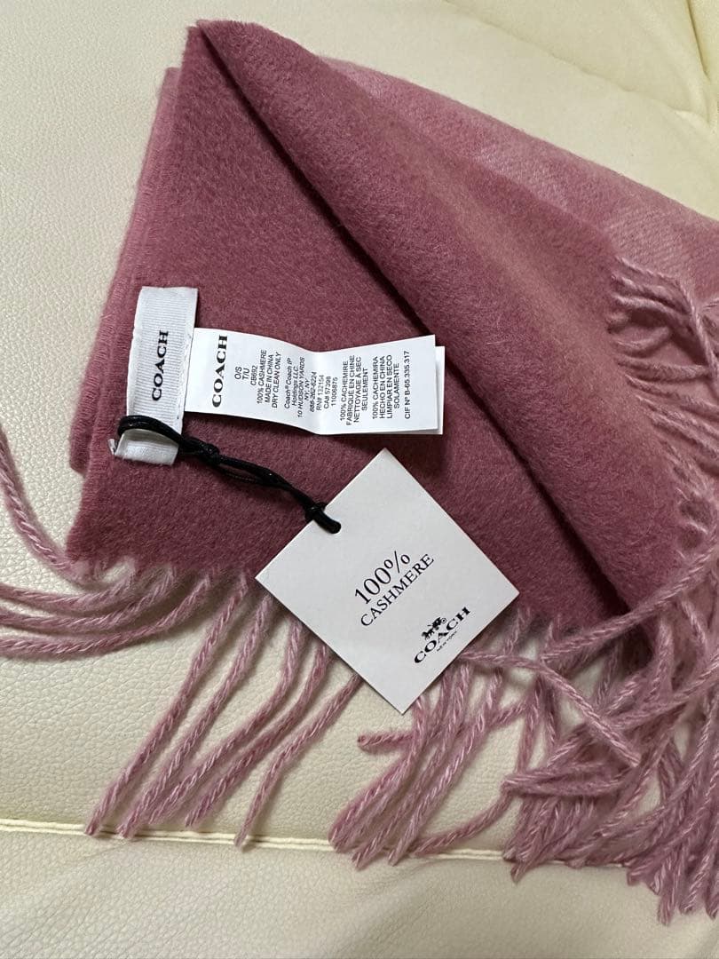 COACH リバーシブル カシミヤ マフラー