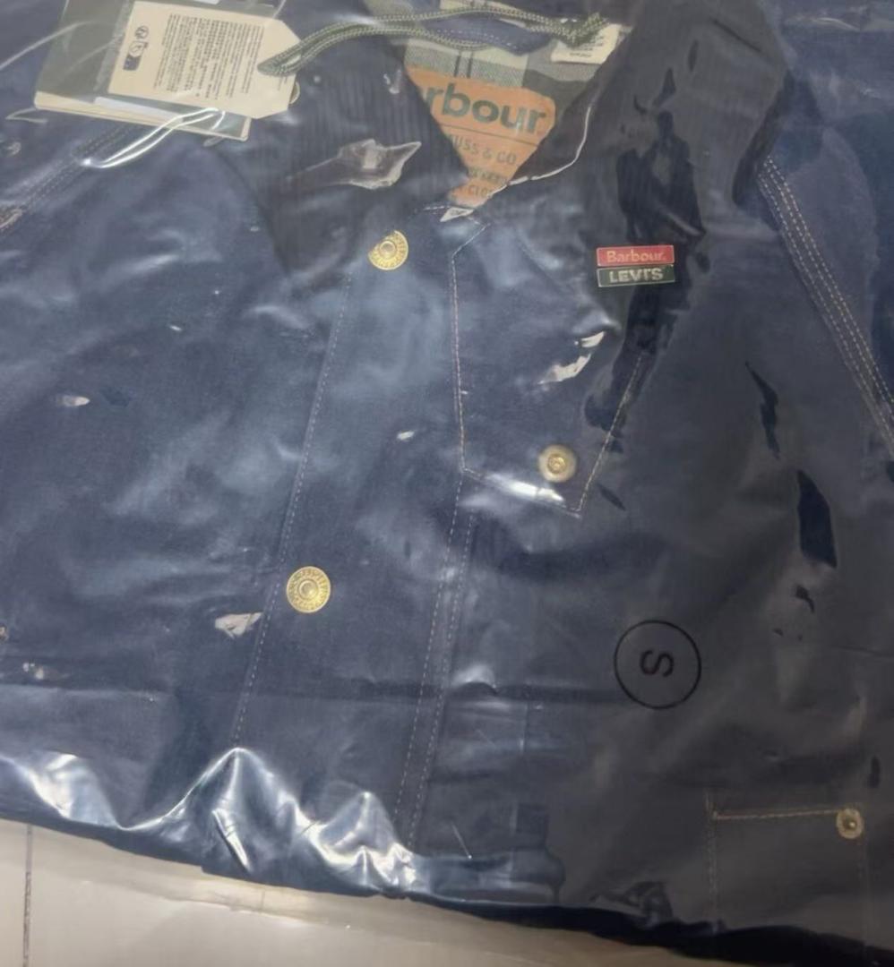 Barbour ネイビー デニムジャケットS