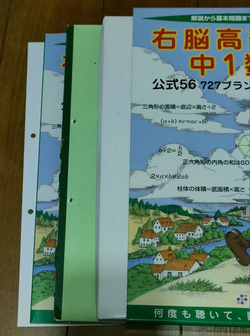 しちだ　右脳高速学習　中学地理　中学歴史　中学公民　中学理科1分野　中1数学