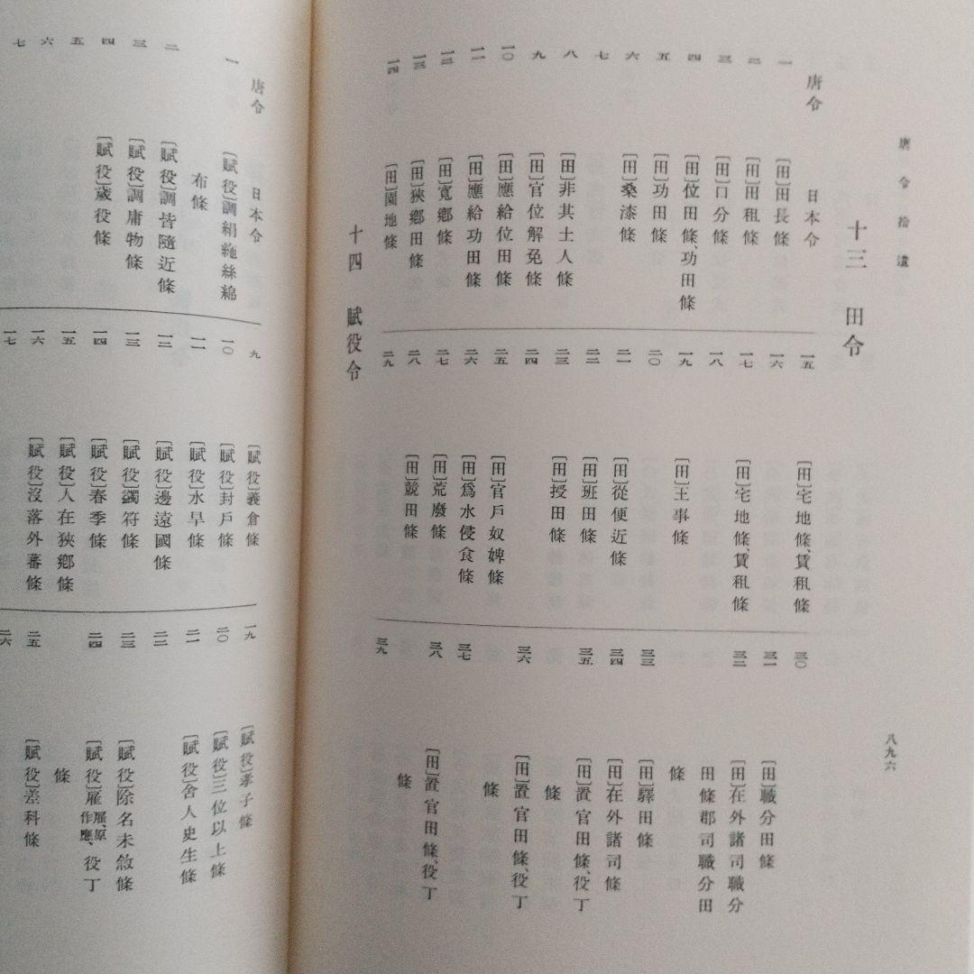 唐令拾遺 (古代中国の法律や歴史、中国と日本の比較をする上で必携の資料)