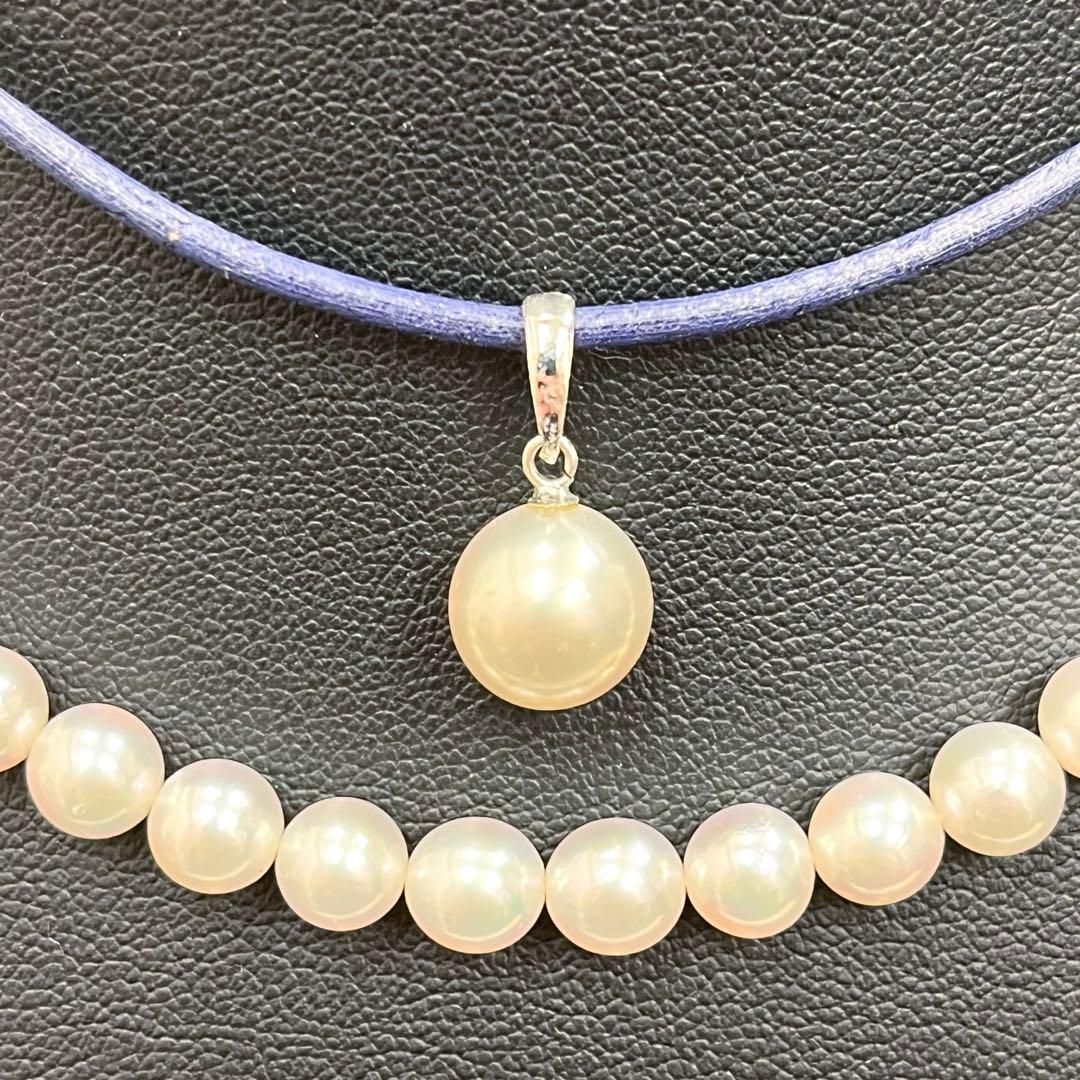 【T】売り尽くし✨パールネックレス silver刻印あり　２点おまとめ