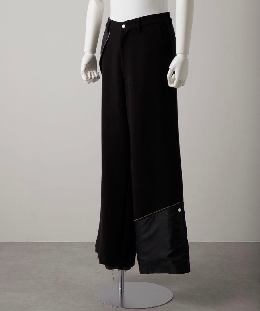 【12月限定大幅値下げGRANCY】 リバースレイヤードスラックスブラックL