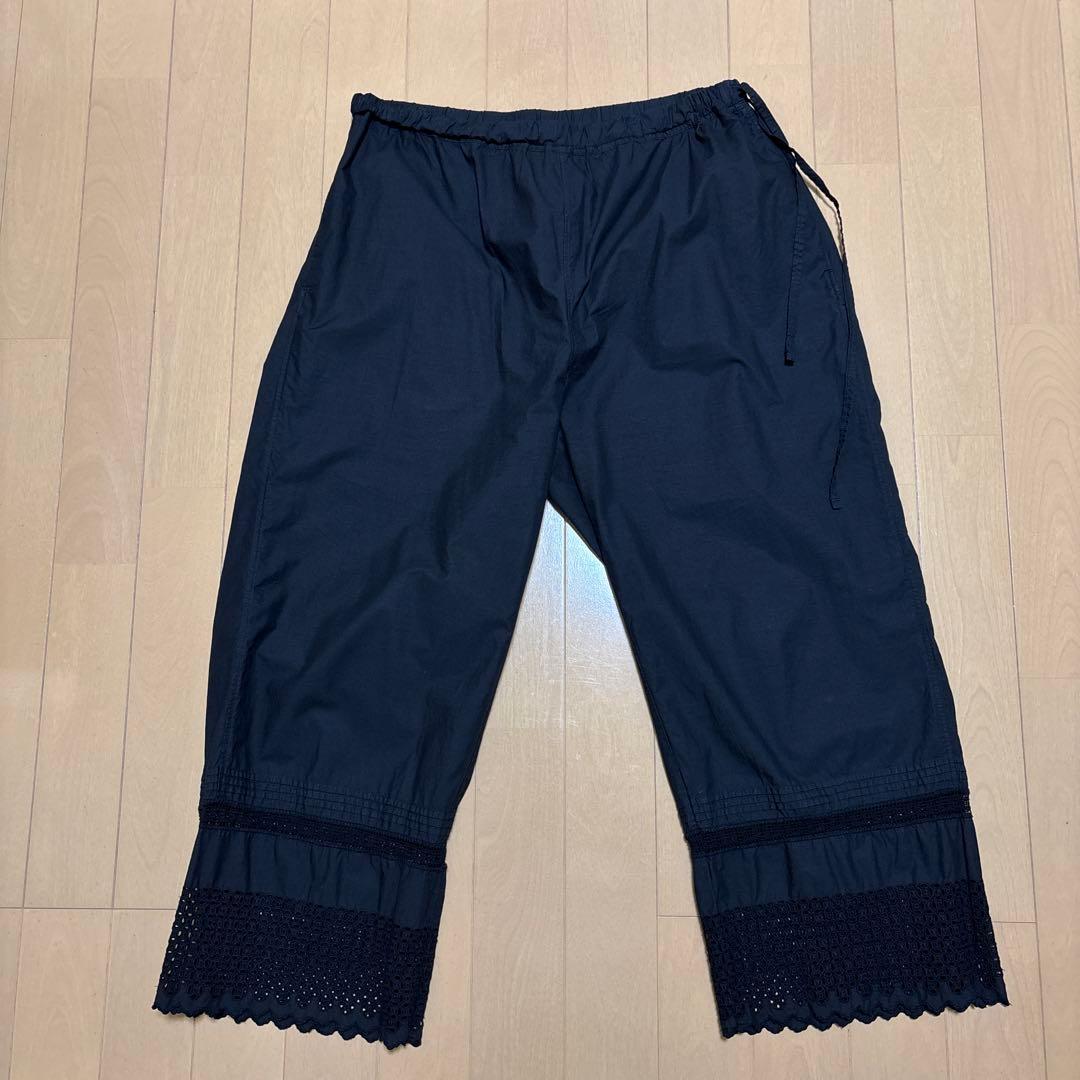 45R スーピマバチストカットワークペチパンツ