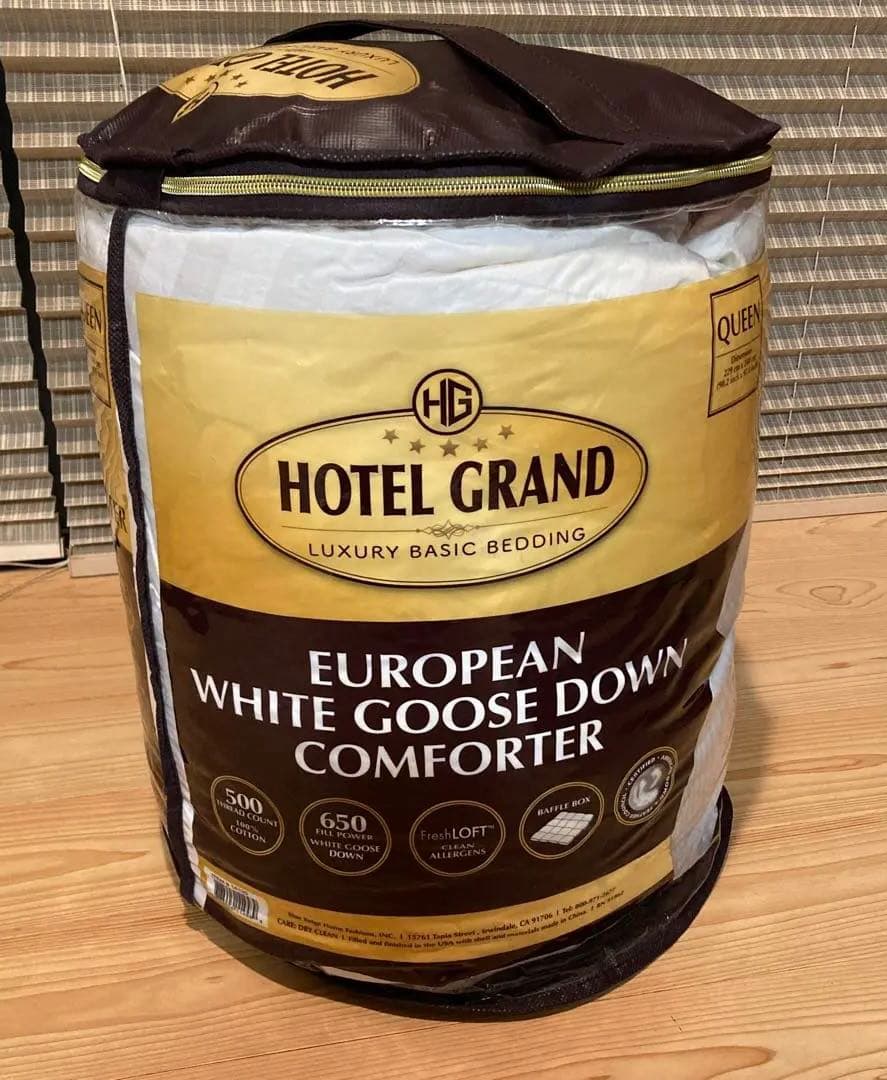 コストコ HOTEL GRAND ホワイトグースダウン掛け布団 クイーンサイズ