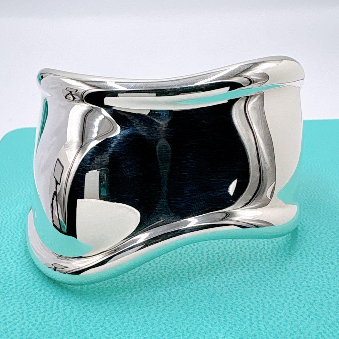 極美品 付属品付き ティファニー ボーンカフ スモール バングル シルバー925