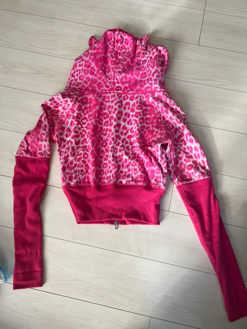 JBG レオパード柄 フード付きパーカー