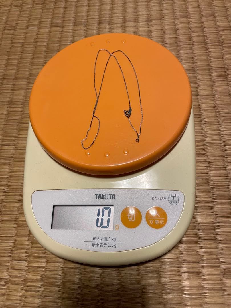 K18WG ホワイトゴールドネックレス