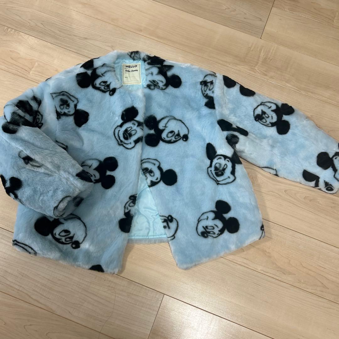 未使用　ロデオクラウンズ　ディズニー　ミッキーマウス　ファー　ジャケット