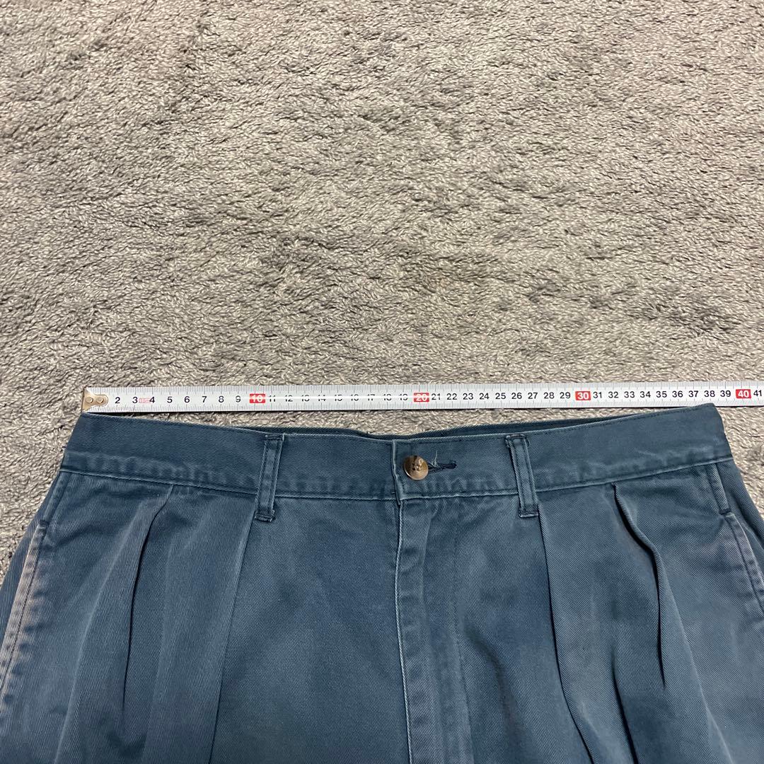 80s usa製 初期 ポロチノ フェード ラルフローレン w32 ネイビー