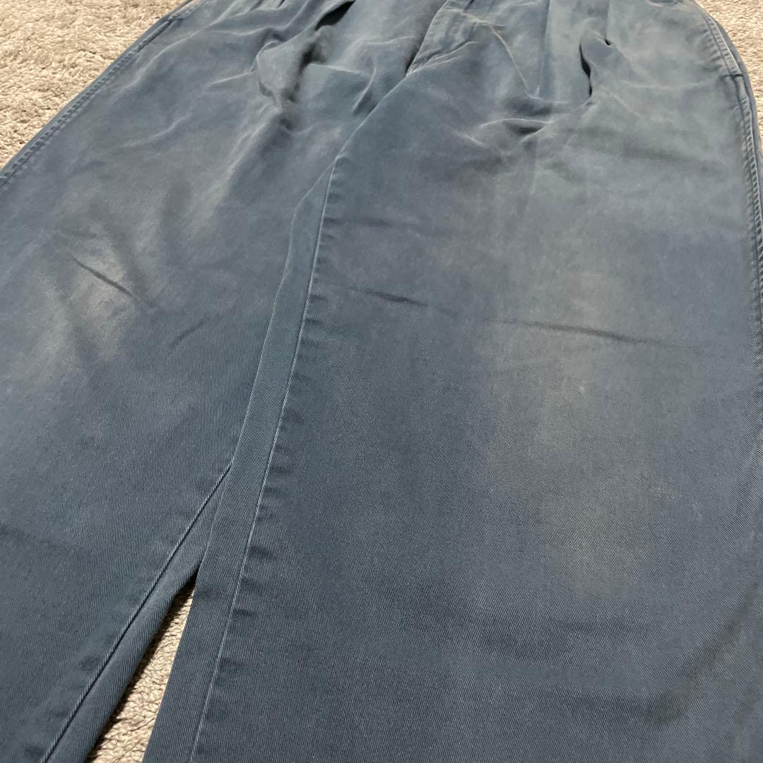 80s usa製 初期 ポロチノ フェード ラルフローレン w32 ネイビー