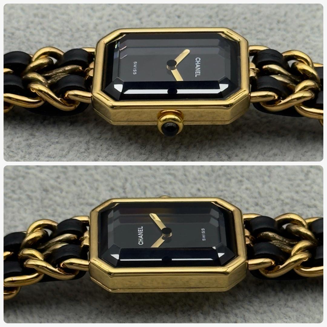 外装新品仕上 シャネル プルミエールM ゴールド クォーツ 腕時計 A17