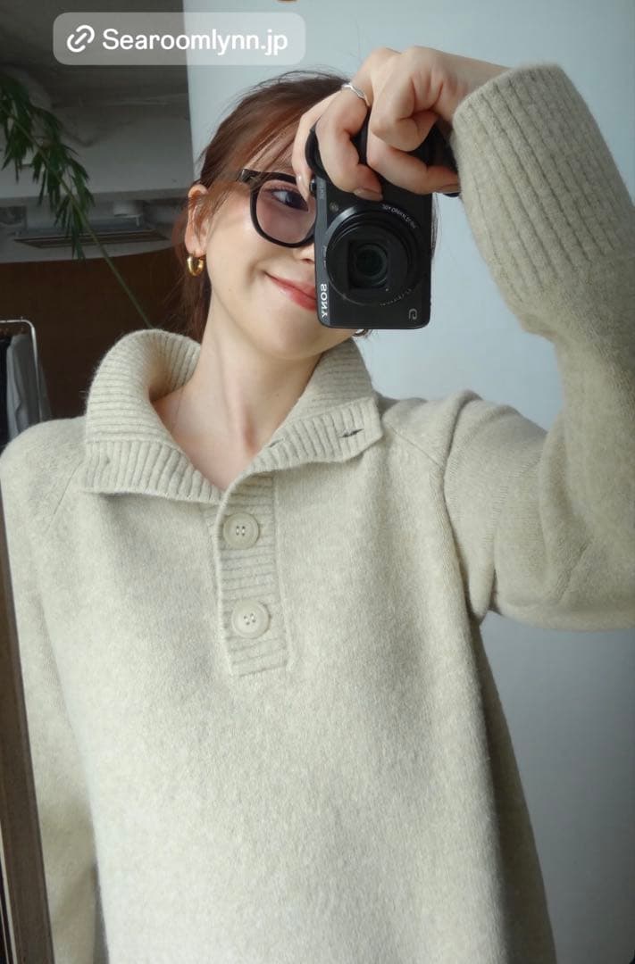 2wayハイネックRelaxニットワンピース