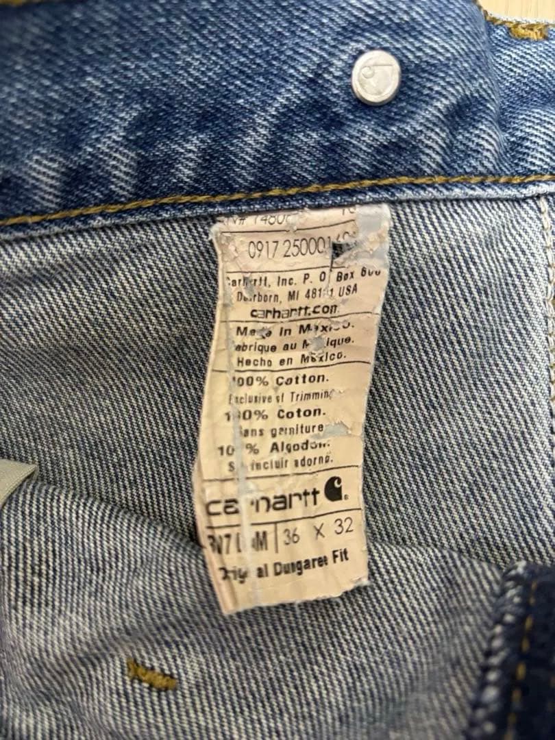 【00s/メキシコ製】Carhartt ダブルニーペインターデニムパンツ