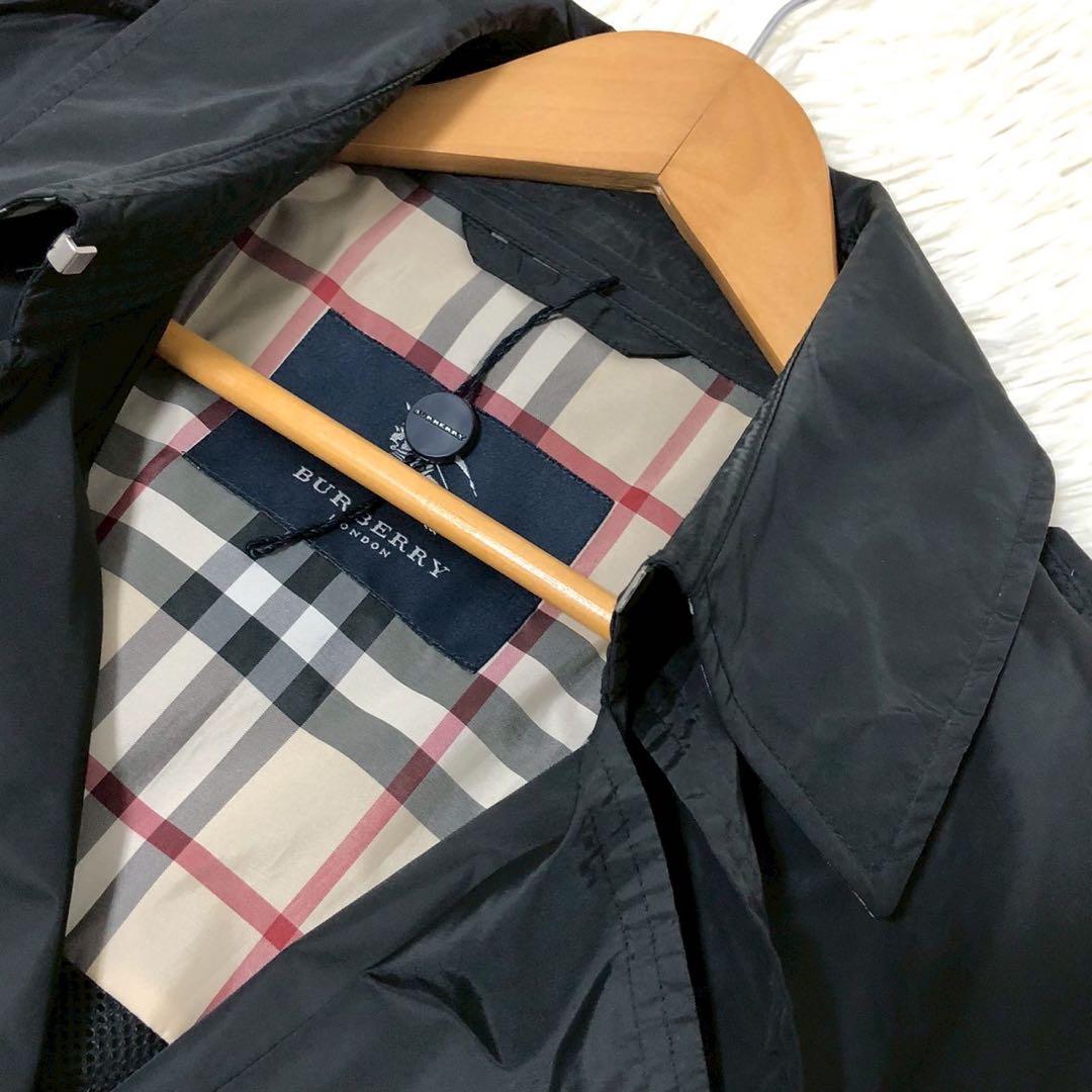 良品◎ポケッタブル◎Burberry London トレンチコート 黒 ブラック