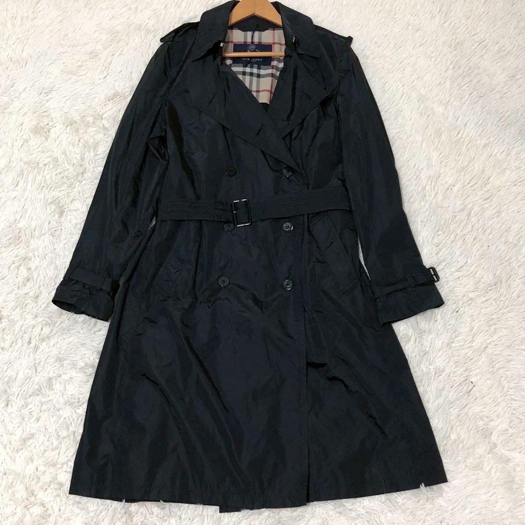 良品◎ポケッタブル◎Burberry London トレンチコート 黒 ブラック