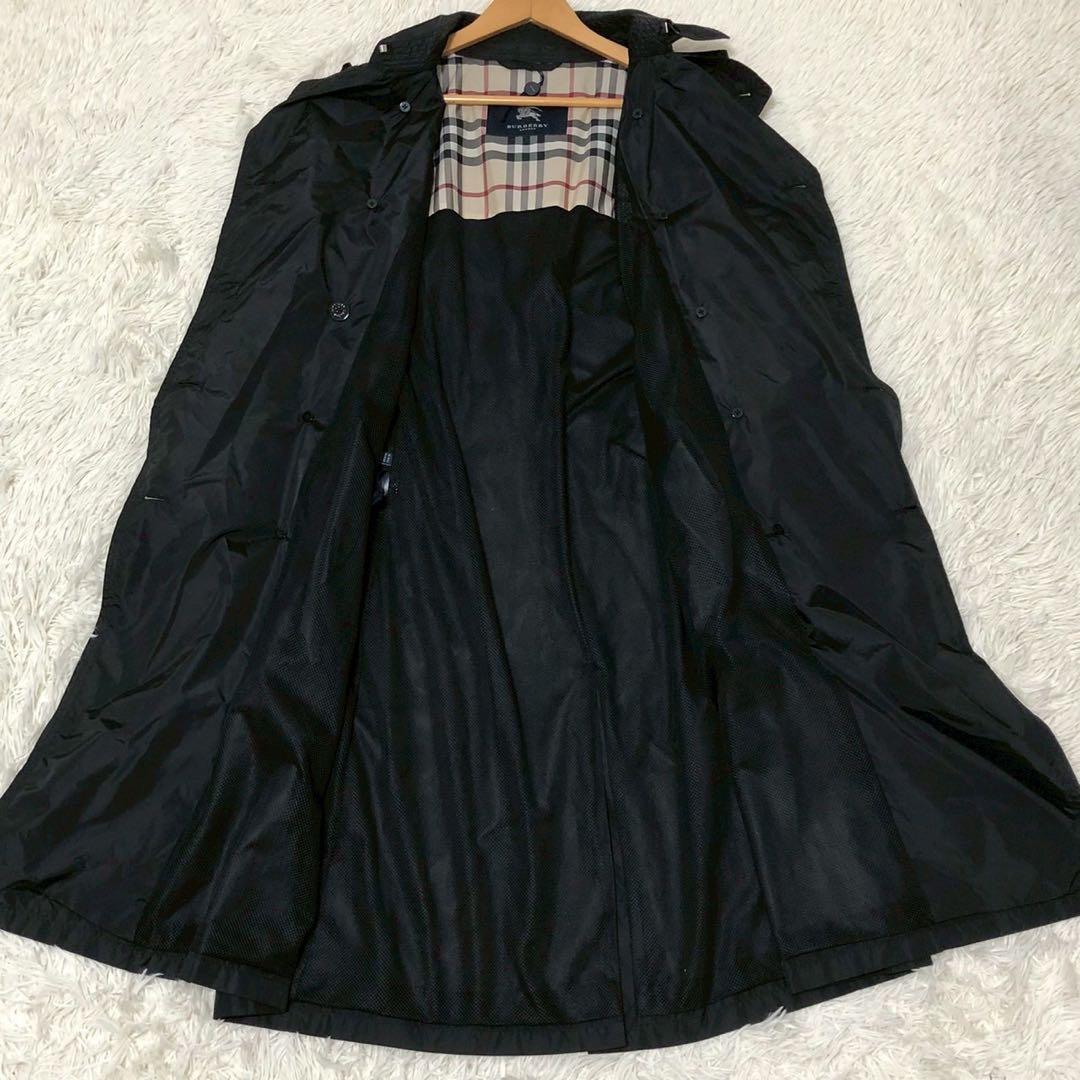 良品◎ポケッタブル◎Burberry London トレンチコート 黒 ブラック