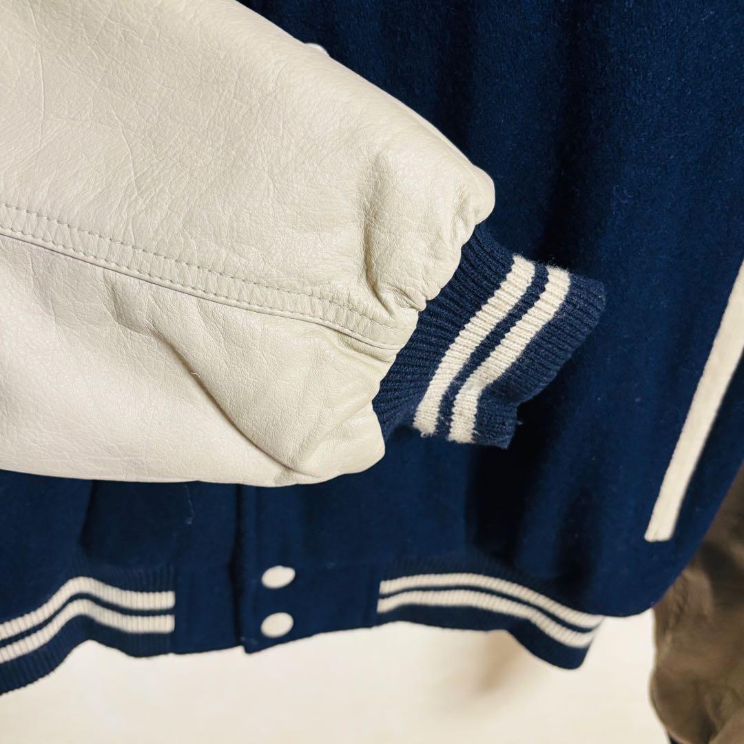 【良品】SUNTORY BOSS ボスジャン 本革スタジアムジャンパー　レザー