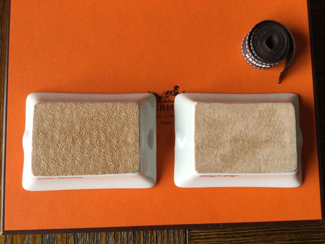 HERMES エルメス　トランプ柄角小皿４枚組　箱リボン付き　新品未使用