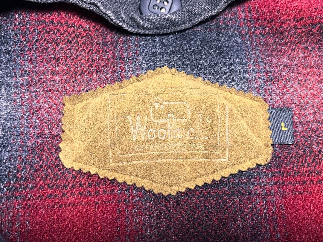COMOLI 元ネタ　Woolrich 襟レザー　カバーオール ブラック　USA