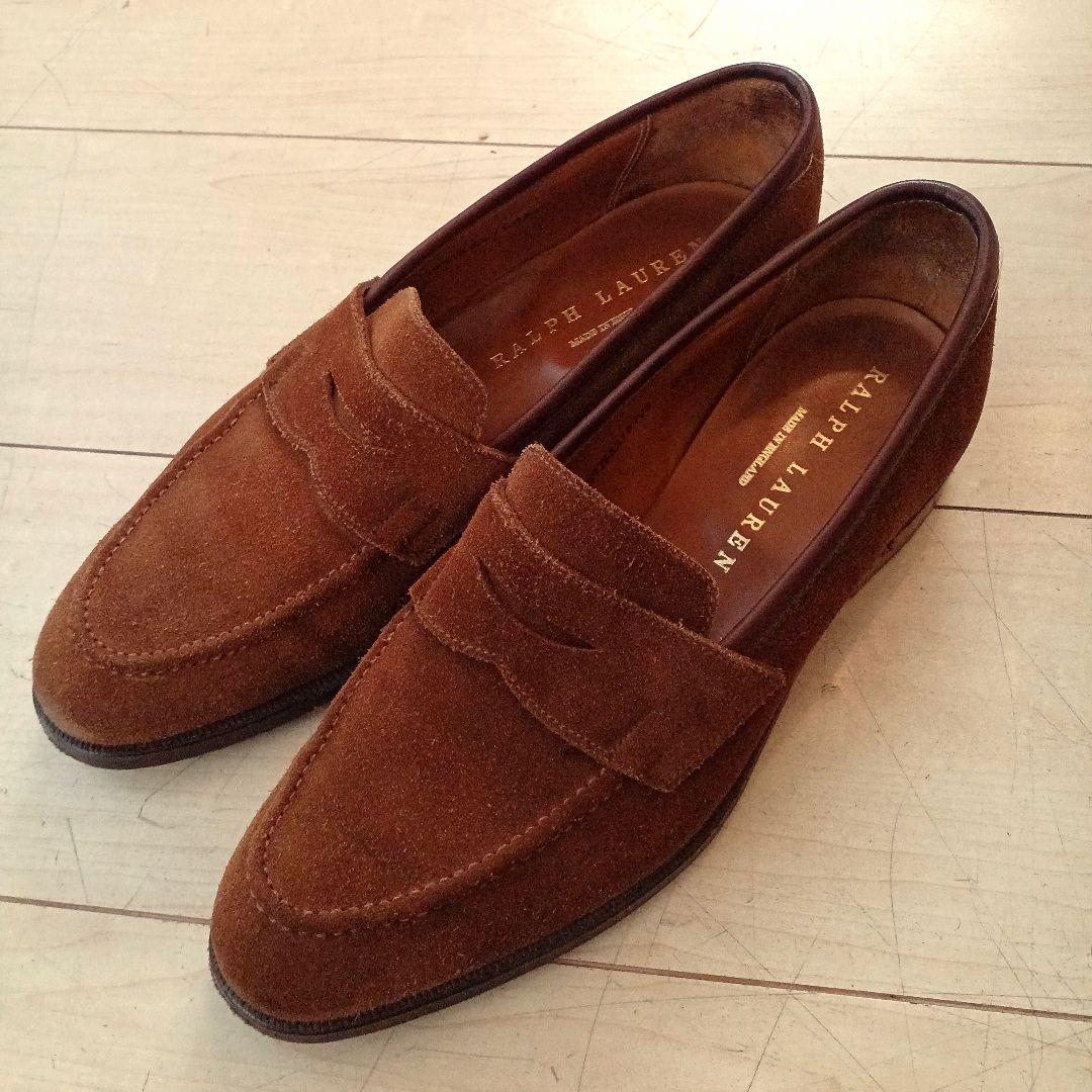 Ralph Laurenブラウンスリッポン クロケット&ジョーンズ製