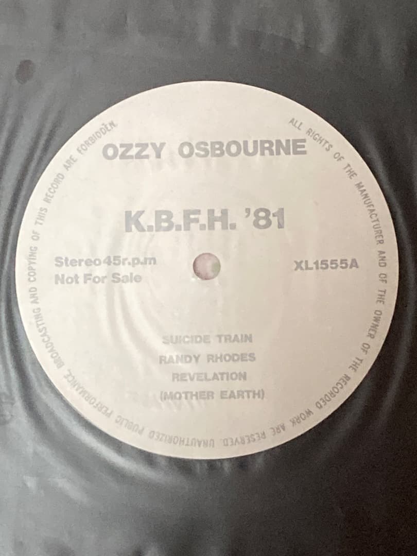 洋楽 OZZY OSBOURNE LIVE! from K.B.F.H. 1981