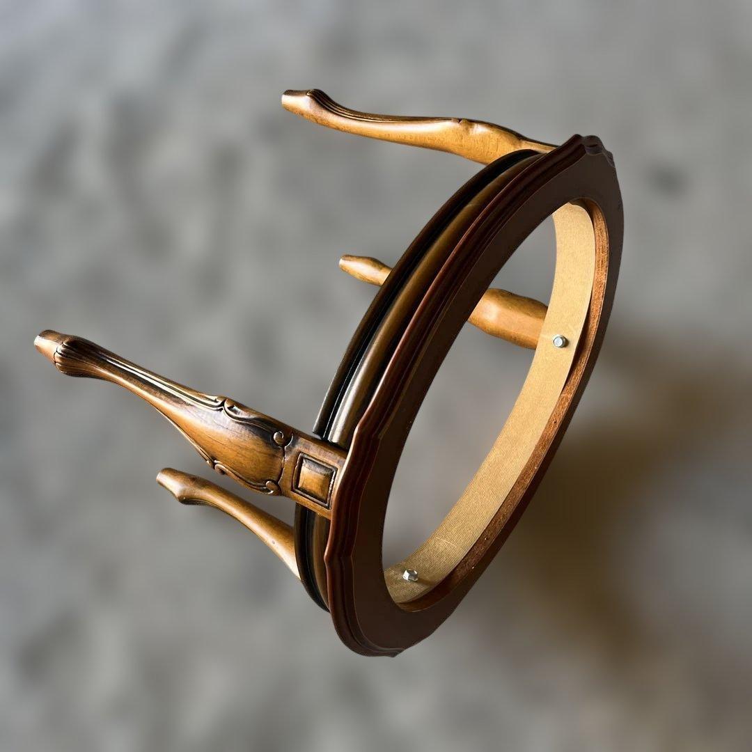 【希少】 イタリア製 ローテーブル 大理石天板 ロココ調 猫脚 楕円 クラシック