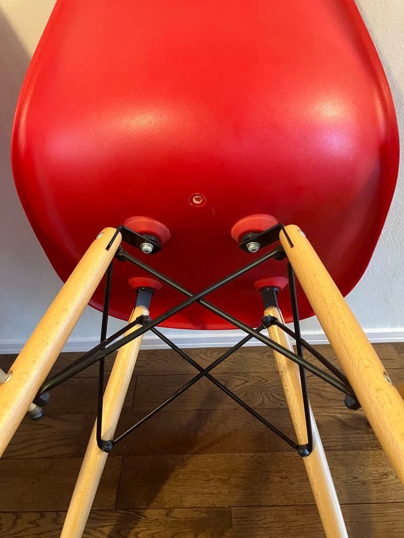 イームズデザイン シェルチェア リプロダクト　レッド　赤 4脚セット