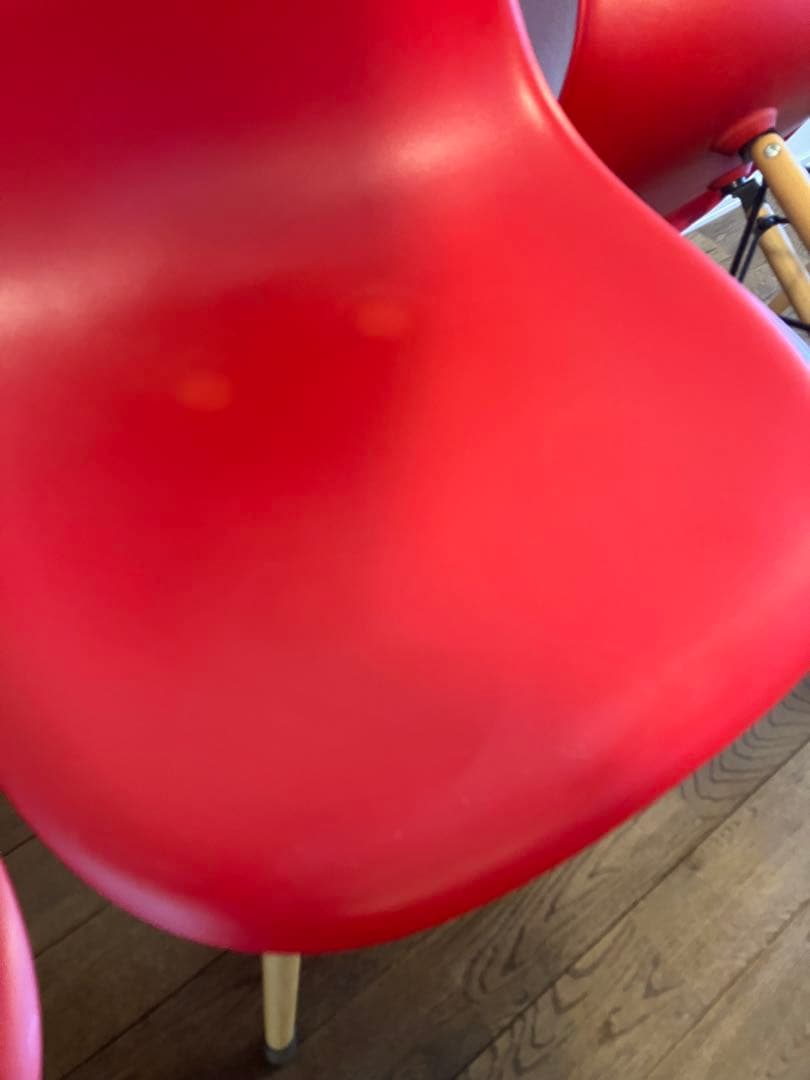 イームズデザイン シェルチェア リプロダクト　レッド　赤 4脚セット