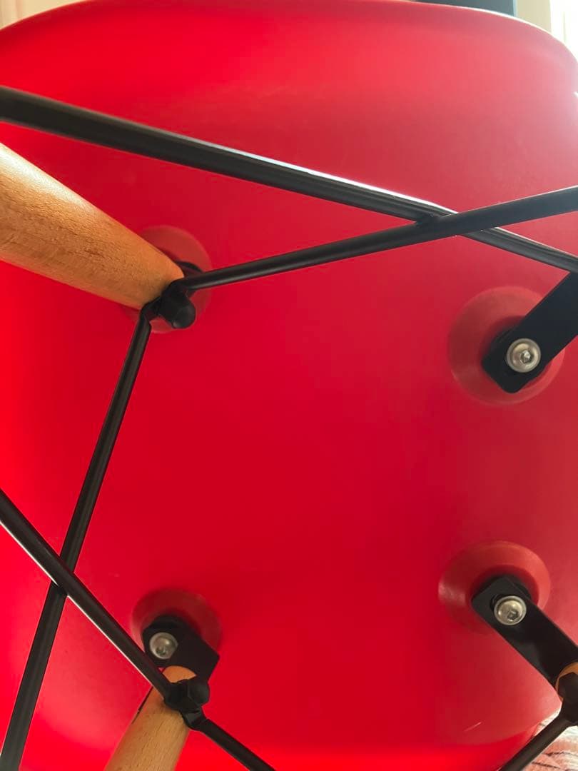 イームズデザイン シェルチェア リプロダクト　レッド　赤 4脚セット