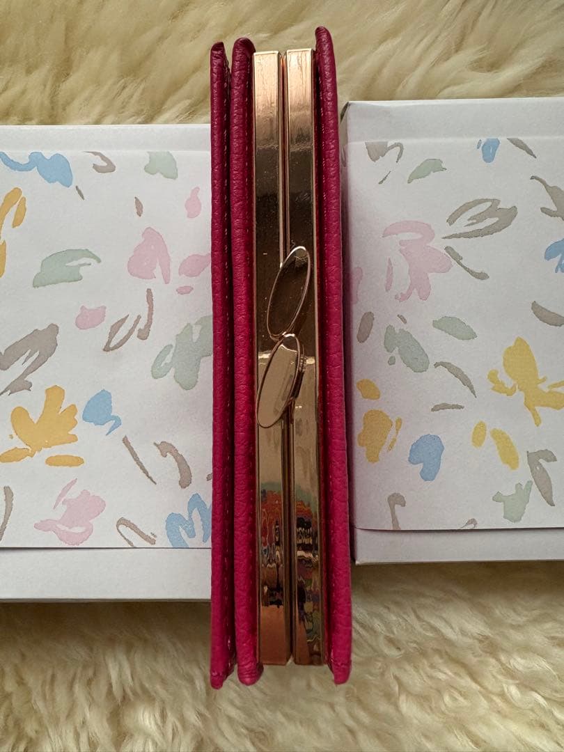 M yday 【皇居限定・がま口財布　新品未使用】ローズピンク　本革