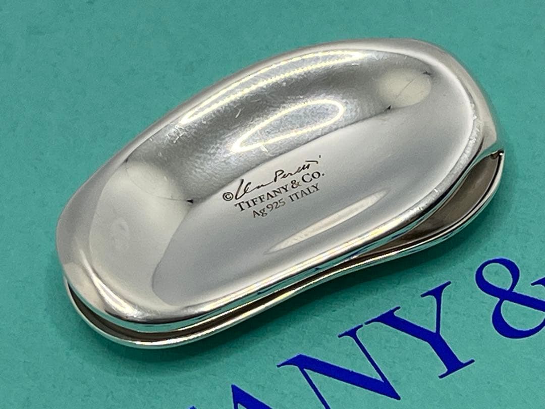 c444 廃盤　希少　美品　ティファニー　ビーン　マネークリップ　Ag925