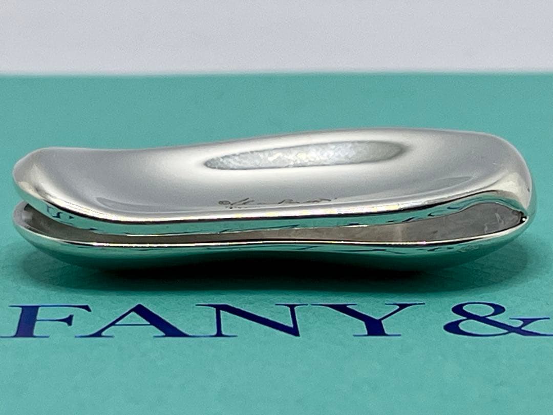 c444 廃盤　希少　美品　ティファニー　ビーン　マネークリップ　Ag925